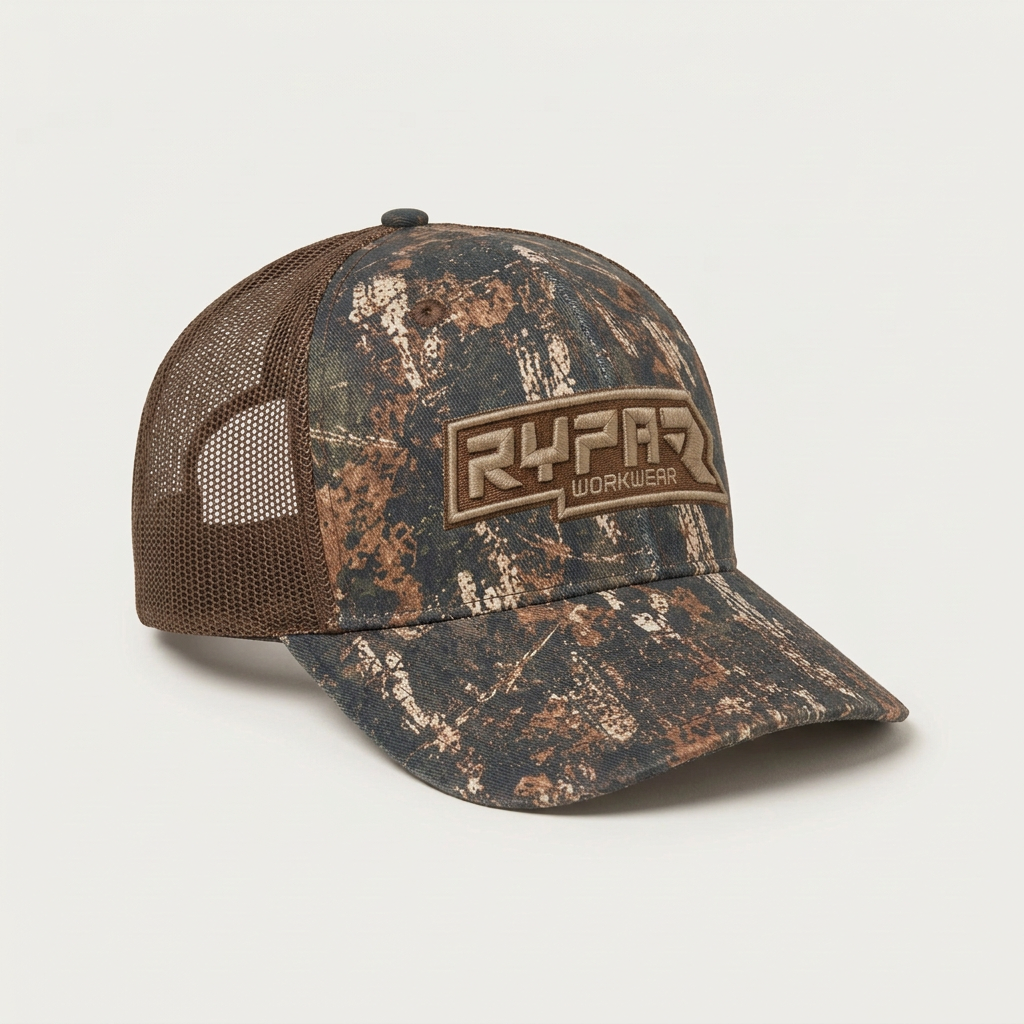 RYPA Camo Trucker Cap – Adjustable Snapback